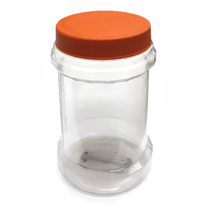 Plastic store honey jars